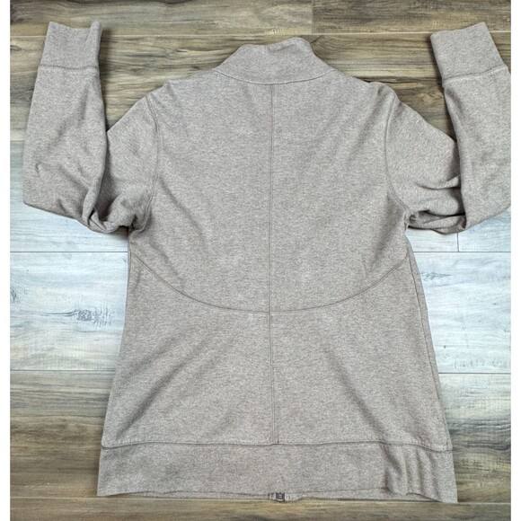 Pendleton Jacket Women's Large Casual Full Zip Mock Neck Heather Tan Pockets - Picture 2 of 7
